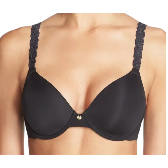 Natori T-shirt bra 732080 Pure Luxe underwire light black size 32DDD 32F - Picture 1 of 6